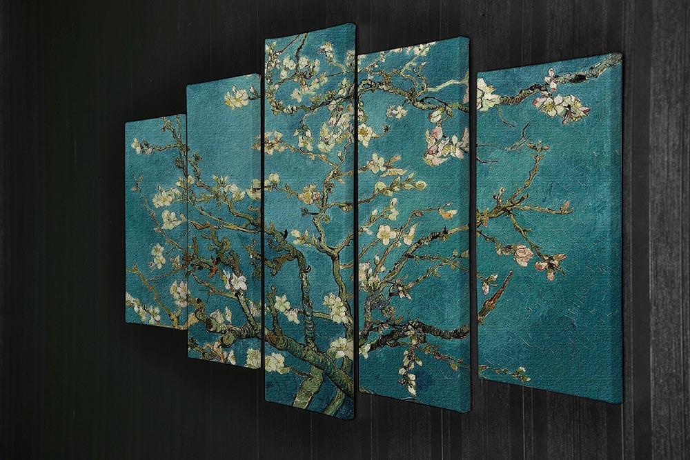 Blossoming Almond Tree by Van Gogh 5 Split Panel Canvas - Canvas Art Rocks - 2