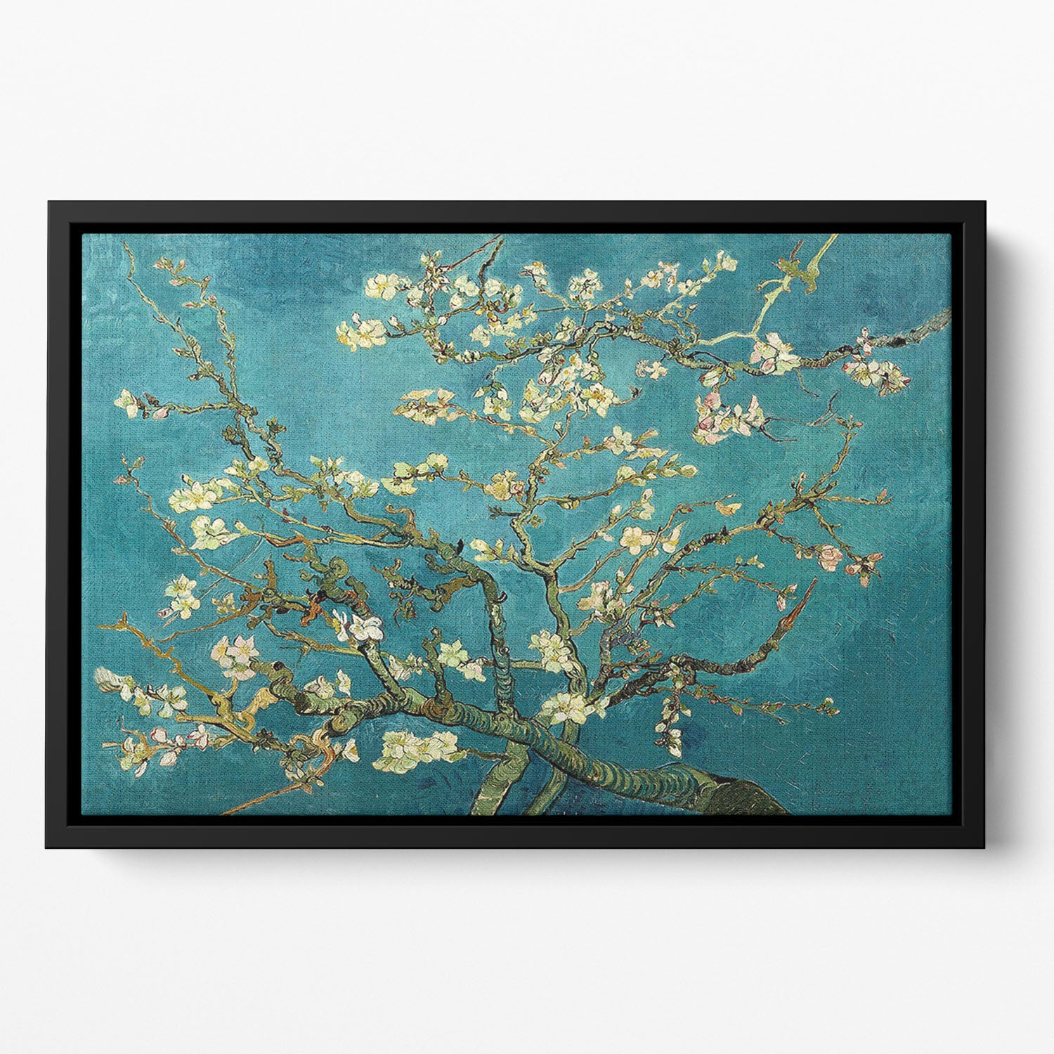 Blossoming Almond Tree by Van Gogh Floating Framed Canvas