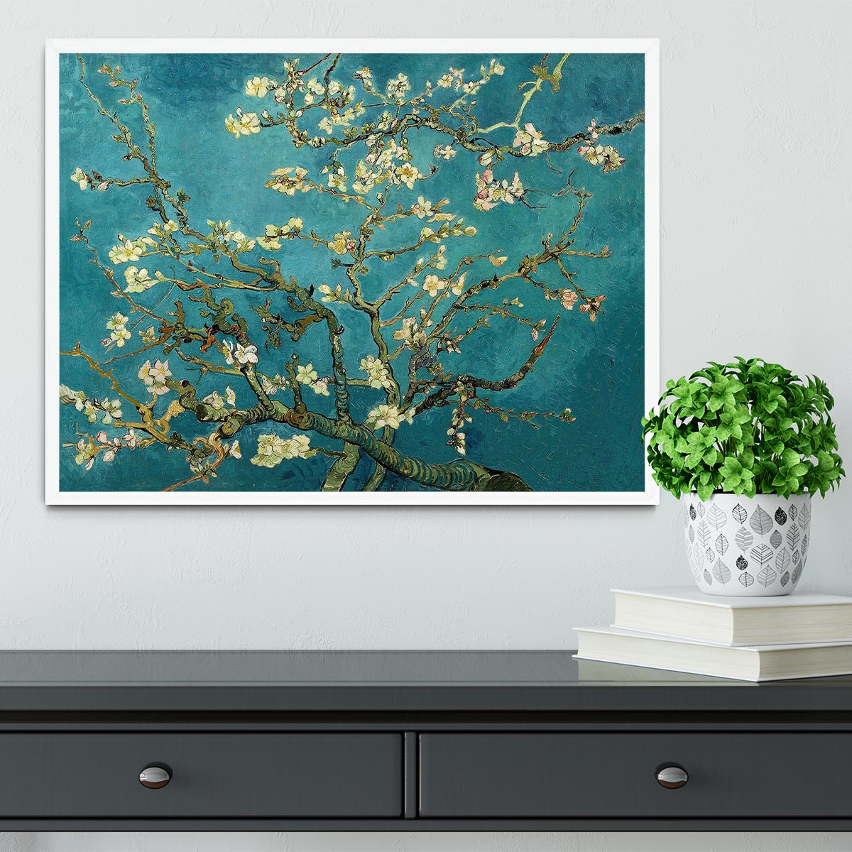 Blossoming Almond Tree by Van Gogh Framed Print - Canvas Art Rocks -6
