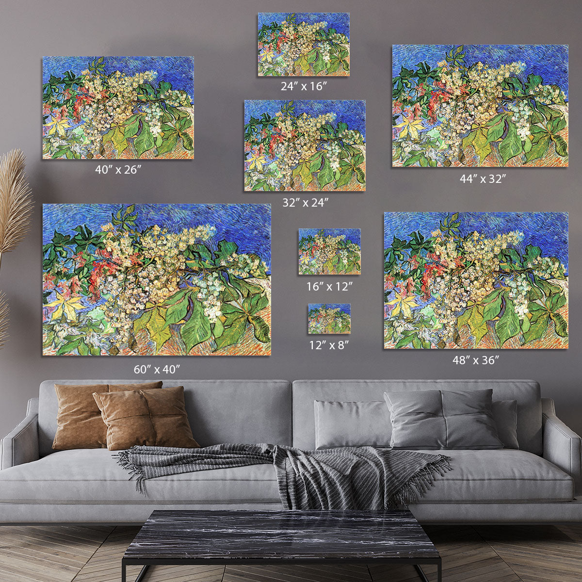 Blossoming Chestnut Branches by Van Gogh Canvas Print or Poster - Canvas Art Rocks - 7