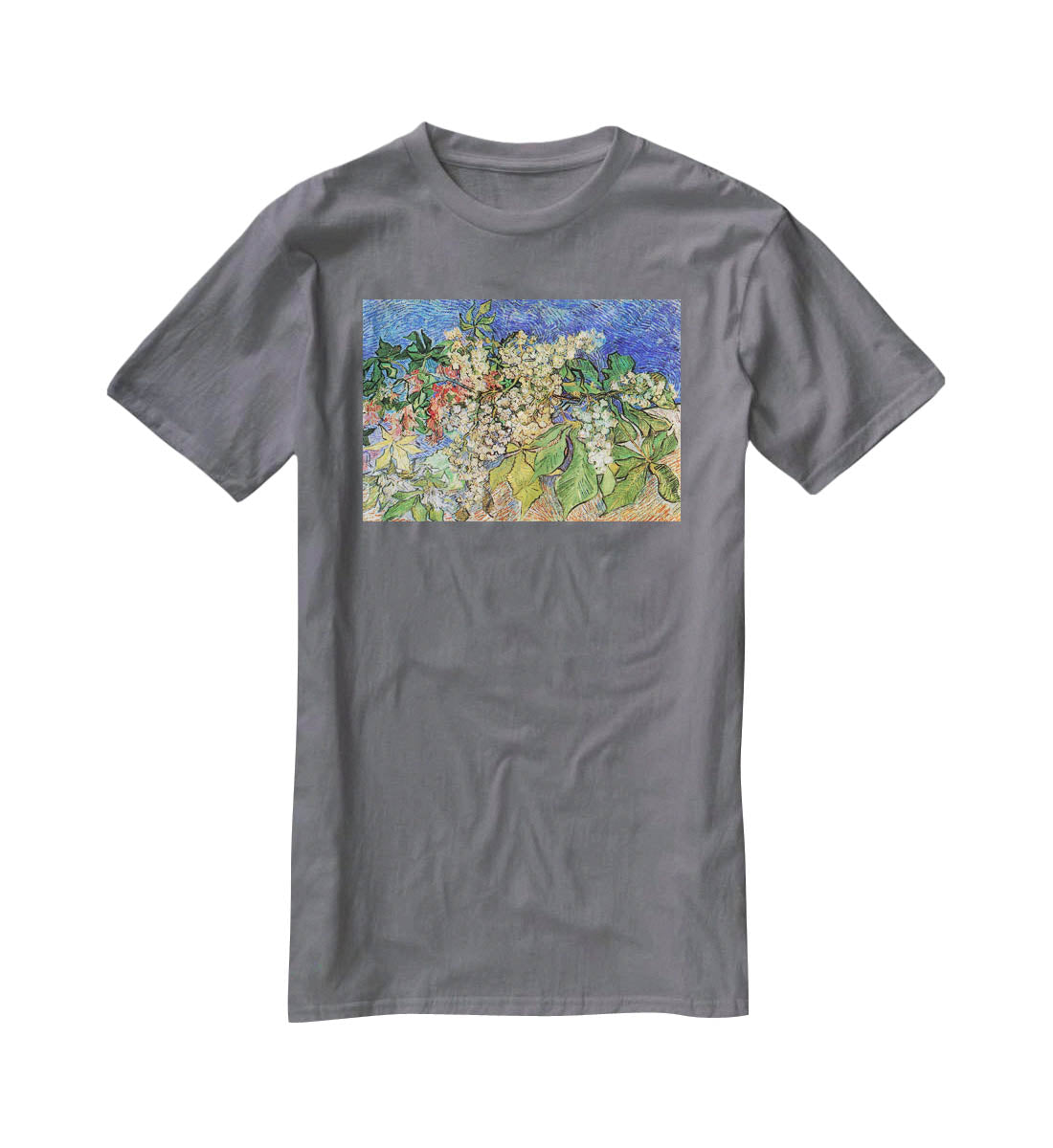 Blossoming Chestnut Branches by Van Gogh T-Shirt - Canvas Art Rocks - 3