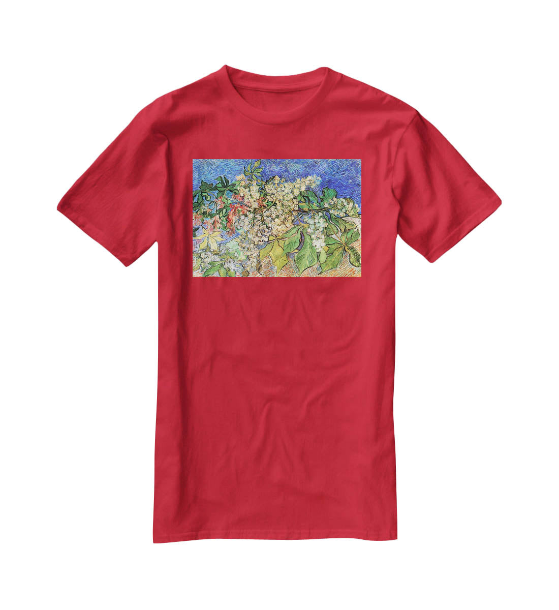 Blossoming Chestnut Branches by Van Gogh T-Shirt - Canvas Art Rocks - 4