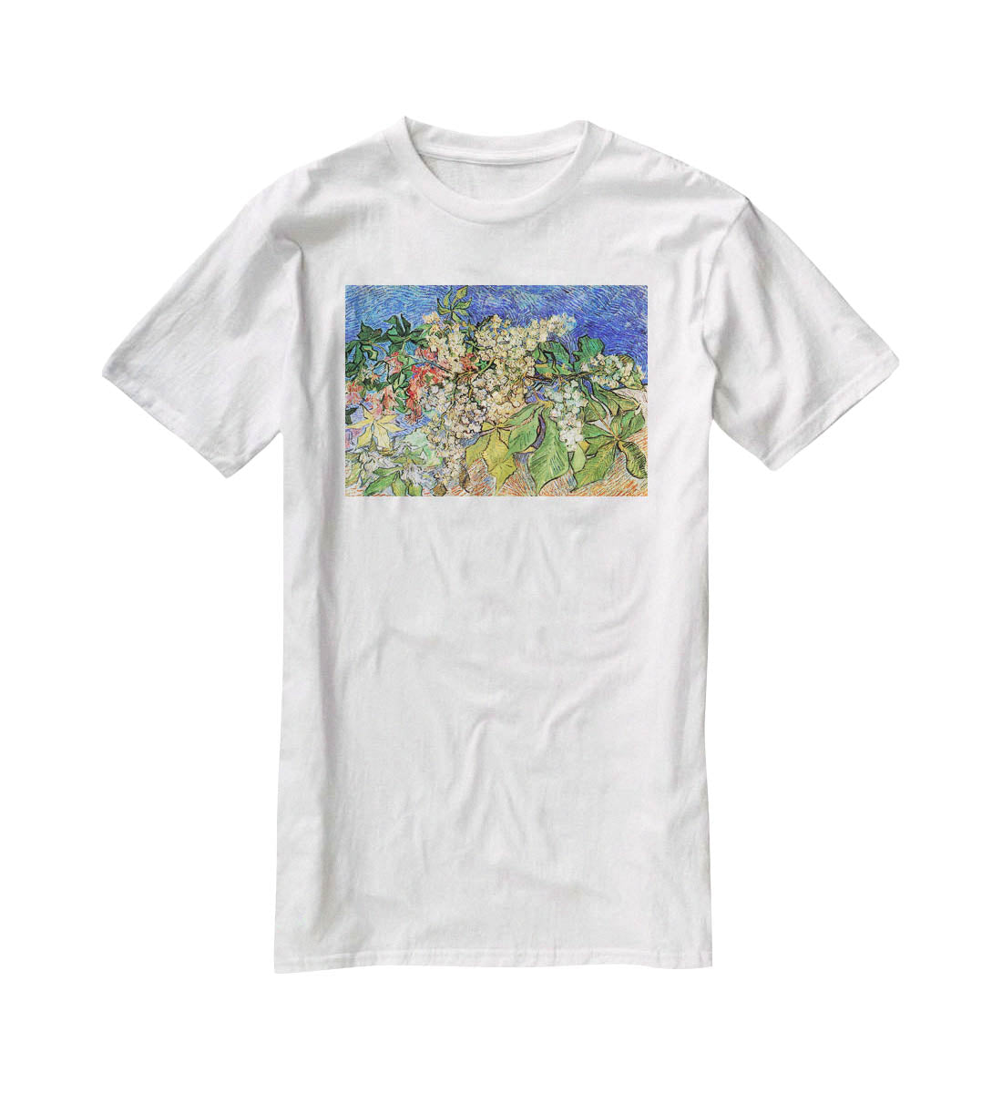 Blossoming Chestnut Branches by Van Gogh T-Shirt - Canvas Art Rocks - 5