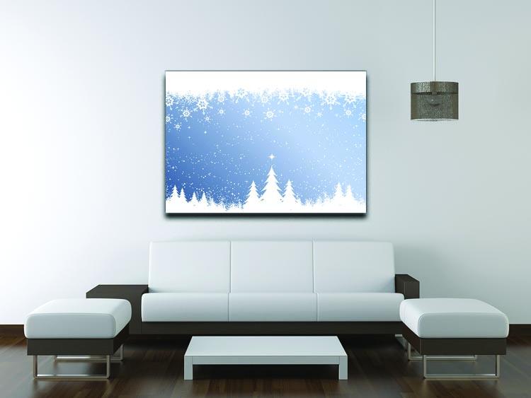 Blue Christmas Scene Canvas Print or Poster - Canvas Art Rocks - 4