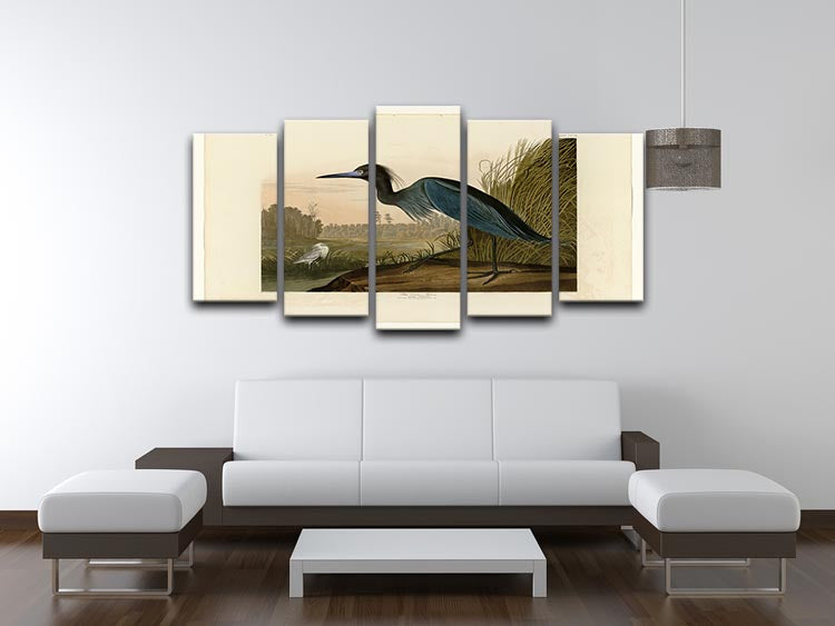 Blue Crane by Audubon 5 Split Panel Canvas - Canvas Art Rocks - 3