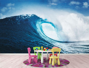 Blue Ocean Wave Epic Surf Wall Mural Wallpaper - Canvas Art Rocks - 2
