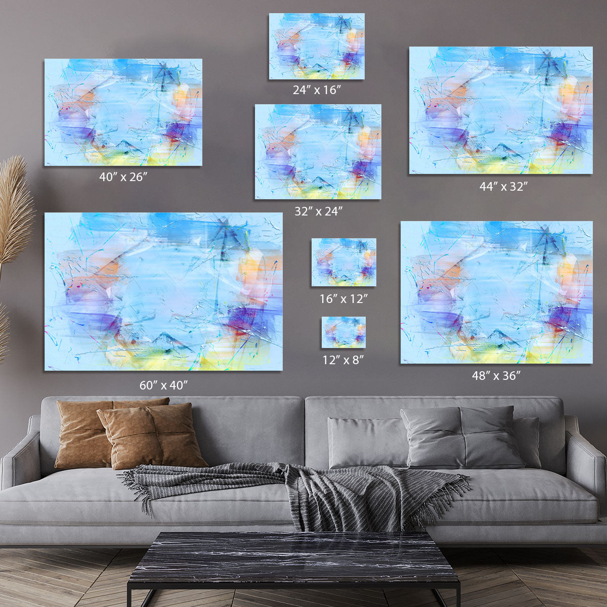 Blue Oil Painting Canvas Print or Poster - Canvas Art Rocks - 7