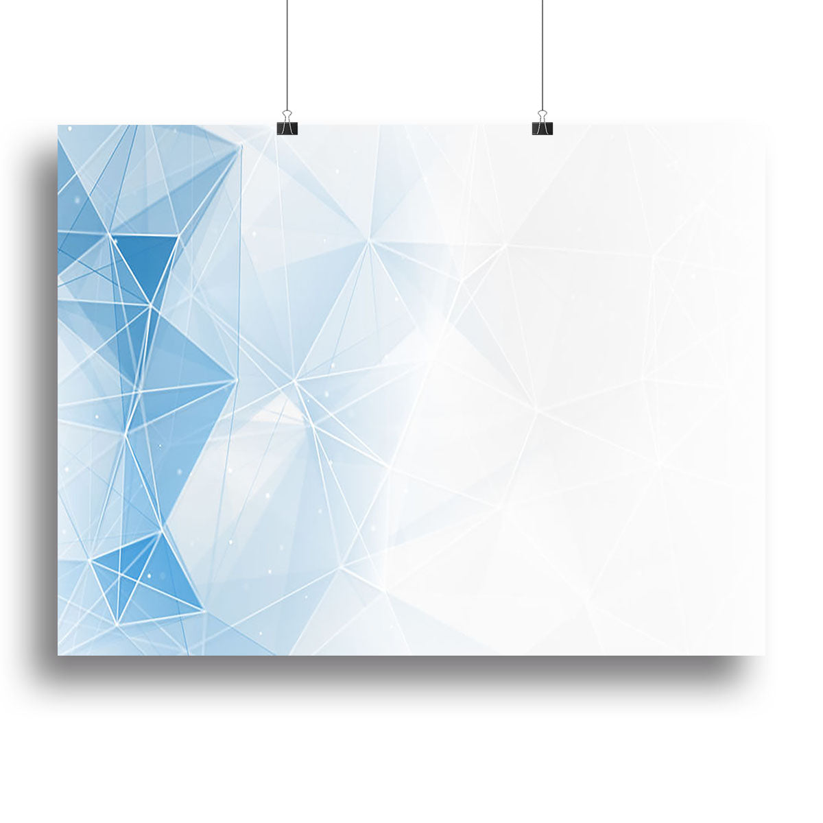 Blue Ombre Geometrical Web Canvas Print or Poster - Canvas Art Rocks - 2