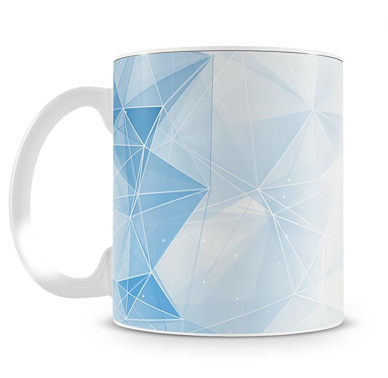 Blue Ombre Geometrical Web Mug - Canvas Art Rocks - 1