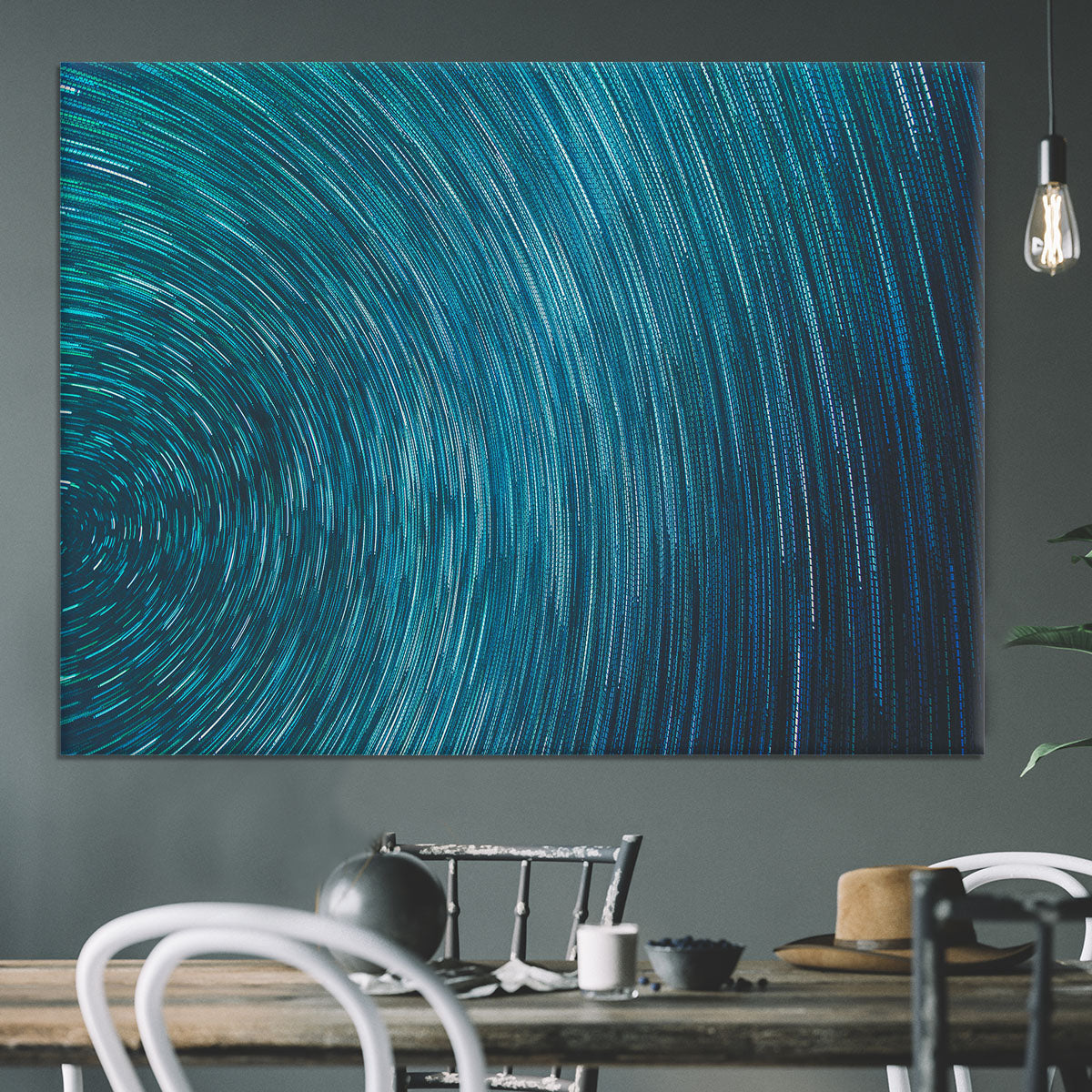 Blue Star Abstract Painting Canvas Print or Poster - Canvas Art Rocks - 3