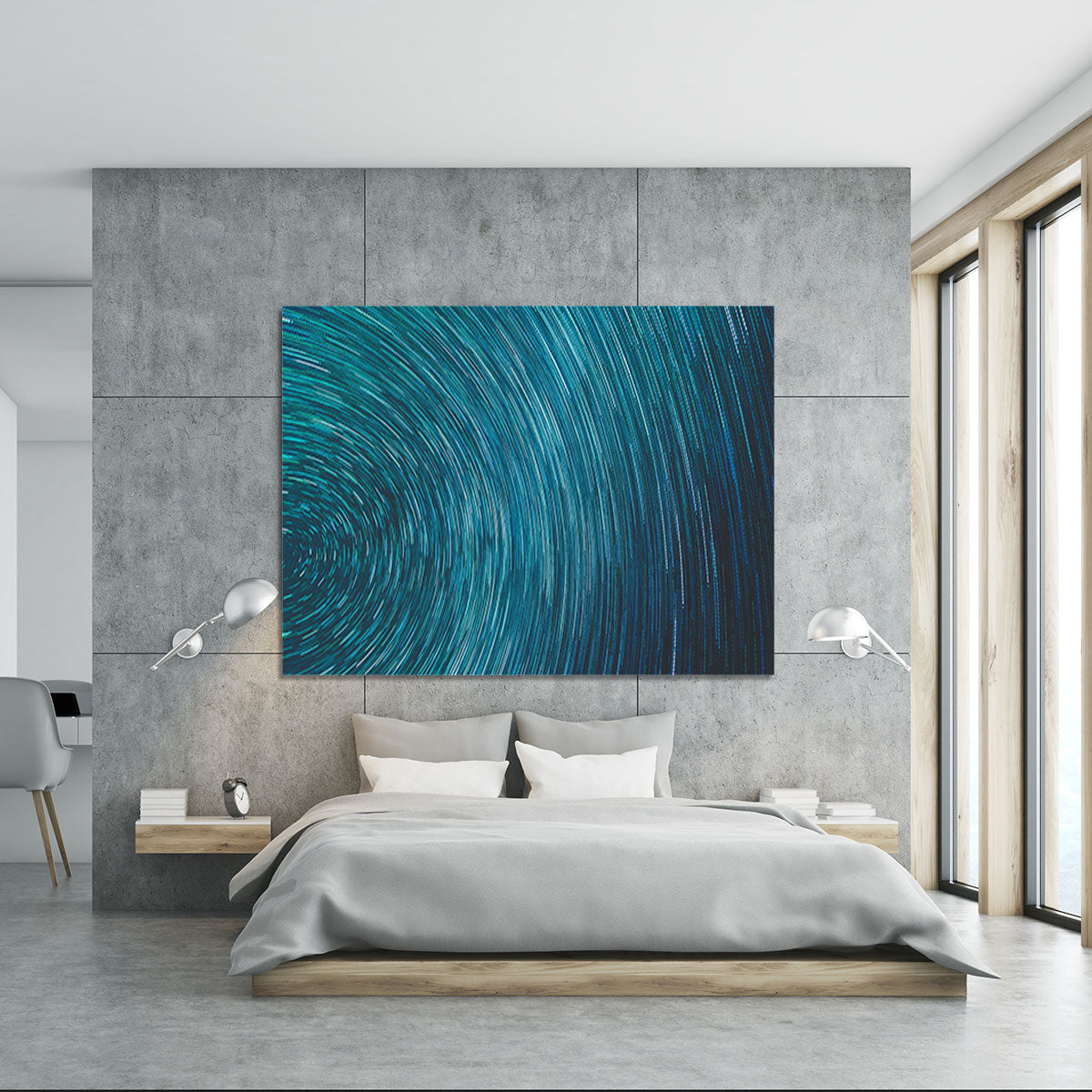 Blue Star Abstract Painting Canvas Print or Poster - Canvas Art Rocks - 5