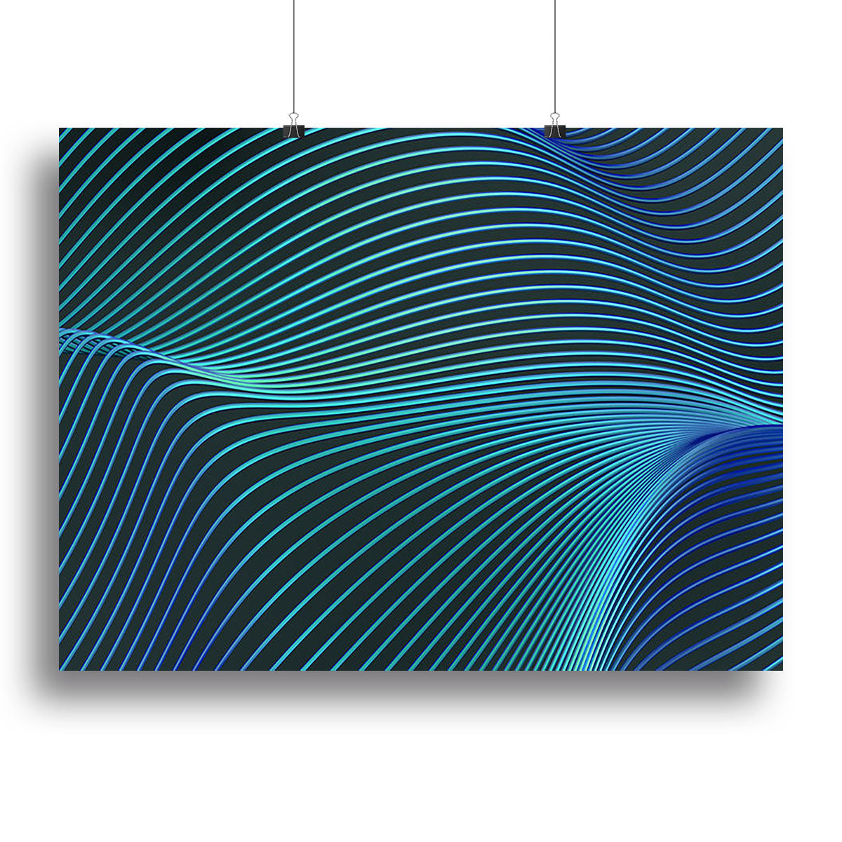 Blue Toned Waves Canvas Print or Poster - Canvas Art Rocks - 2
