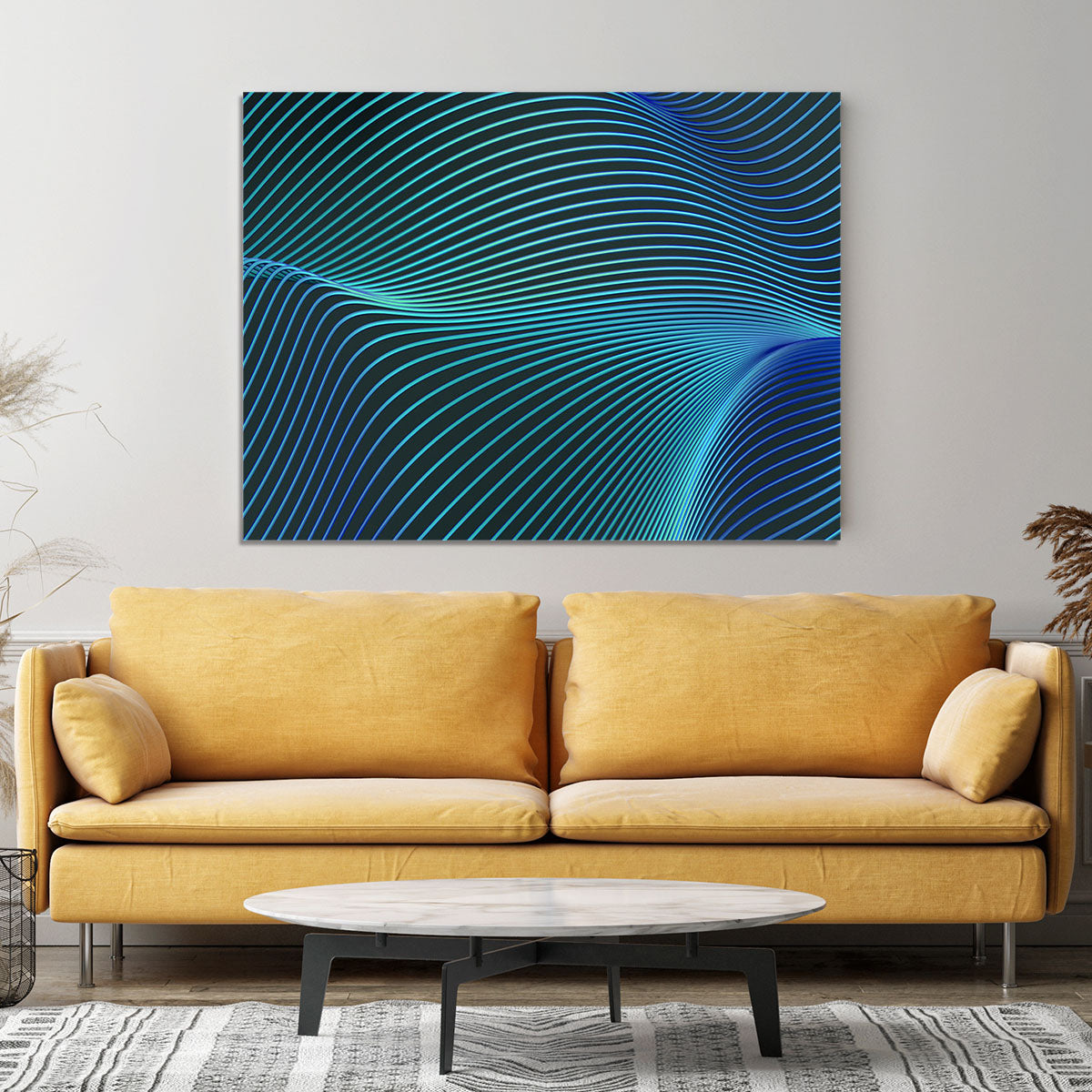 Blue Toned Waves Canvas Print or Poster - Canvas Art Rocks - 4