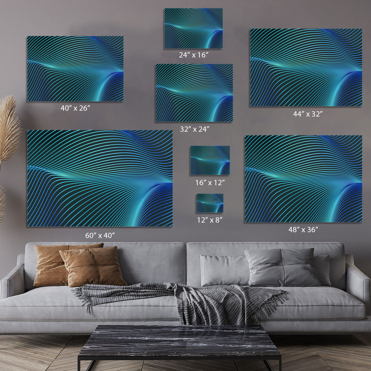 Blue Toned Waves Canvas Print or Poster - Canvas Art Rocks - 7