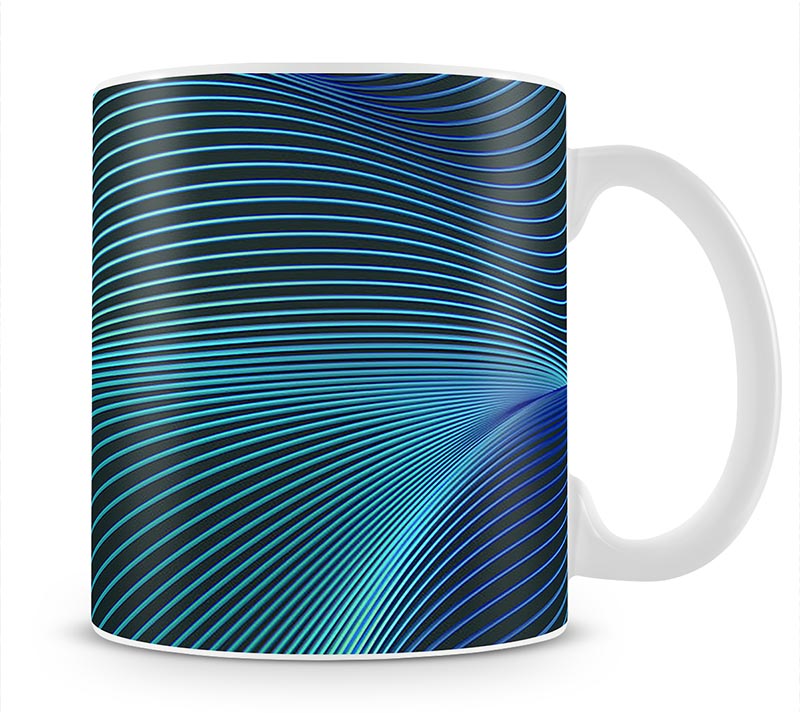 Blue Toned Waves Mug - Canvas Art Rocks - 1