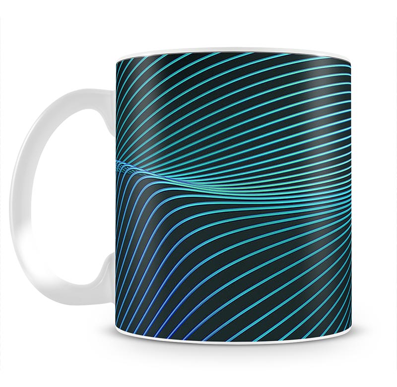 Blue Toned Waves Mug - Canvas Art Rocks - 1