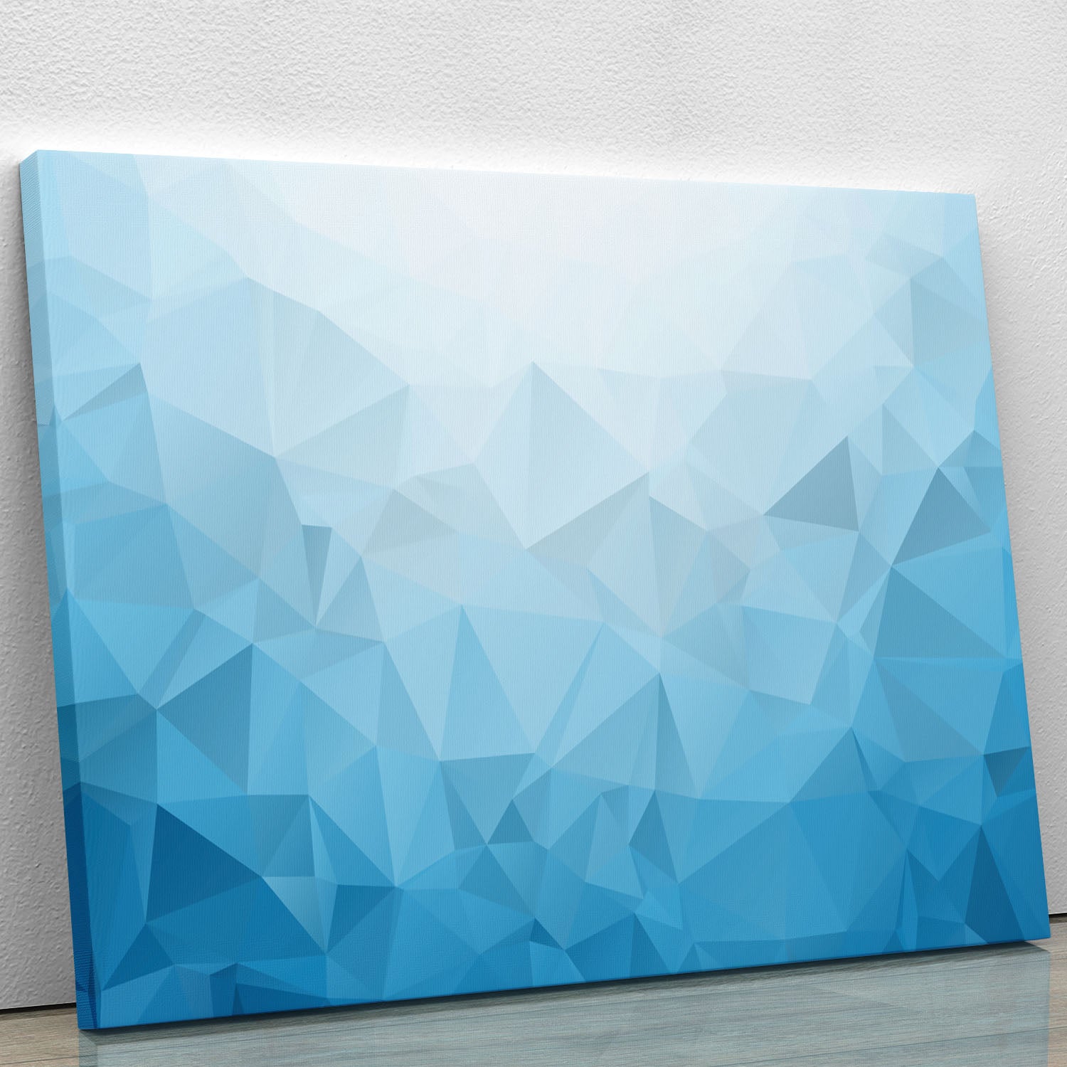 Blue Triangle Texture Canvas Print or Poster - Canvas Art Rocks - 1
