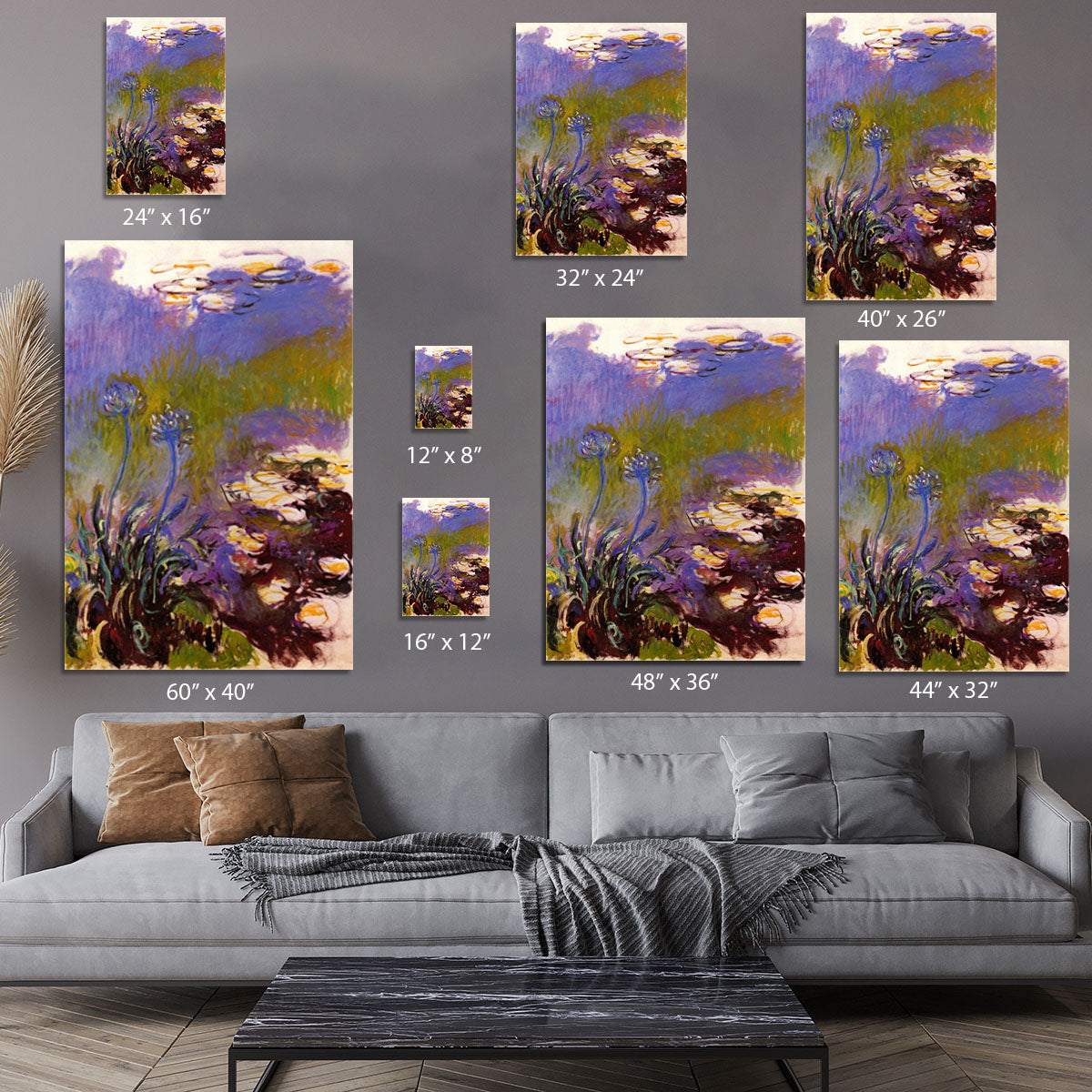 Blue Tuberosen by Monet Canvas Print or Poster - Canvas Art Rocks - 7