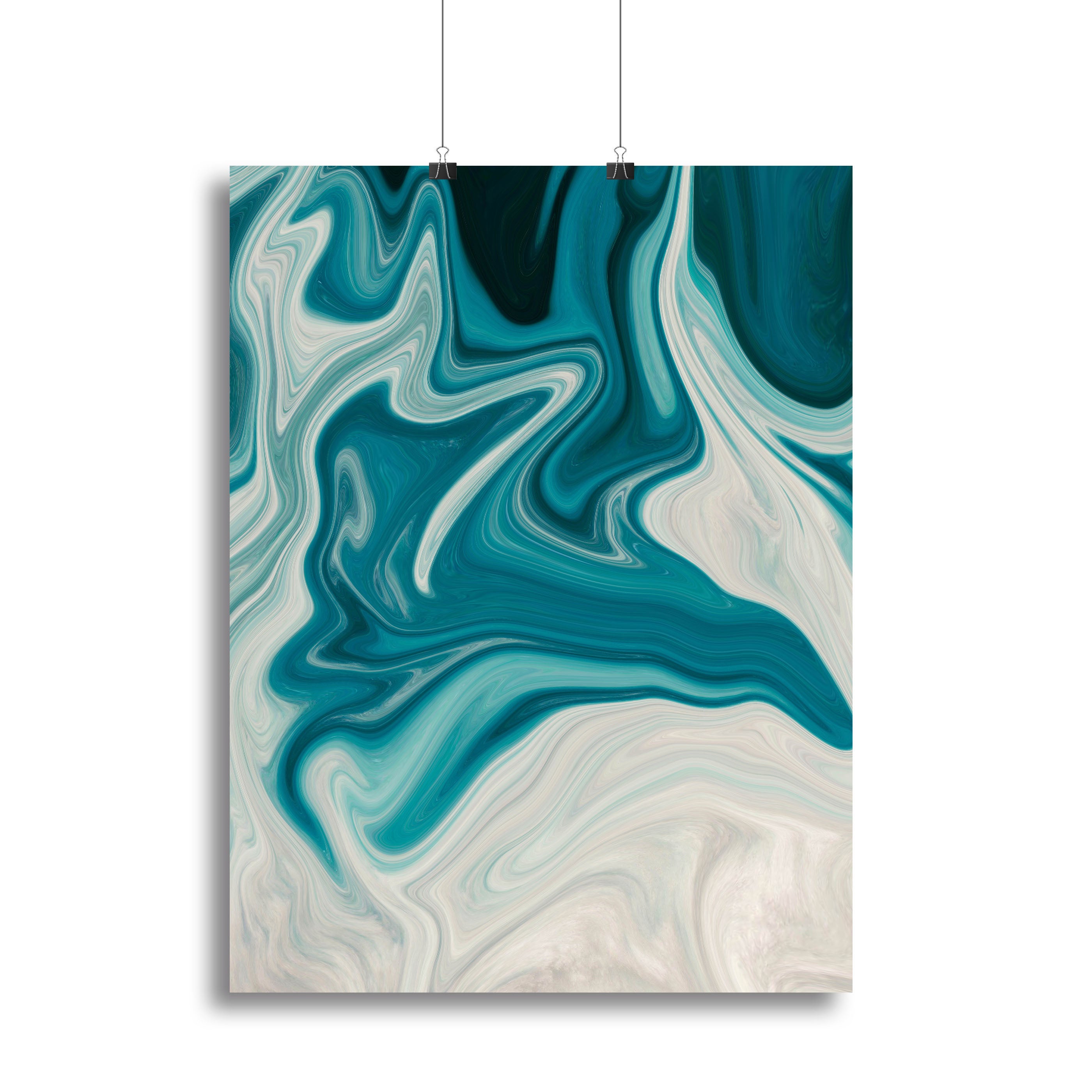 Blue Water Splash Canvas Print or Poster - Canvas Art Rocks - 2