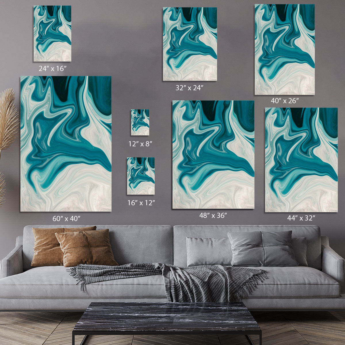 Blue Water Splash Canvas Print or Poster - Canvas Art Rocks - 7