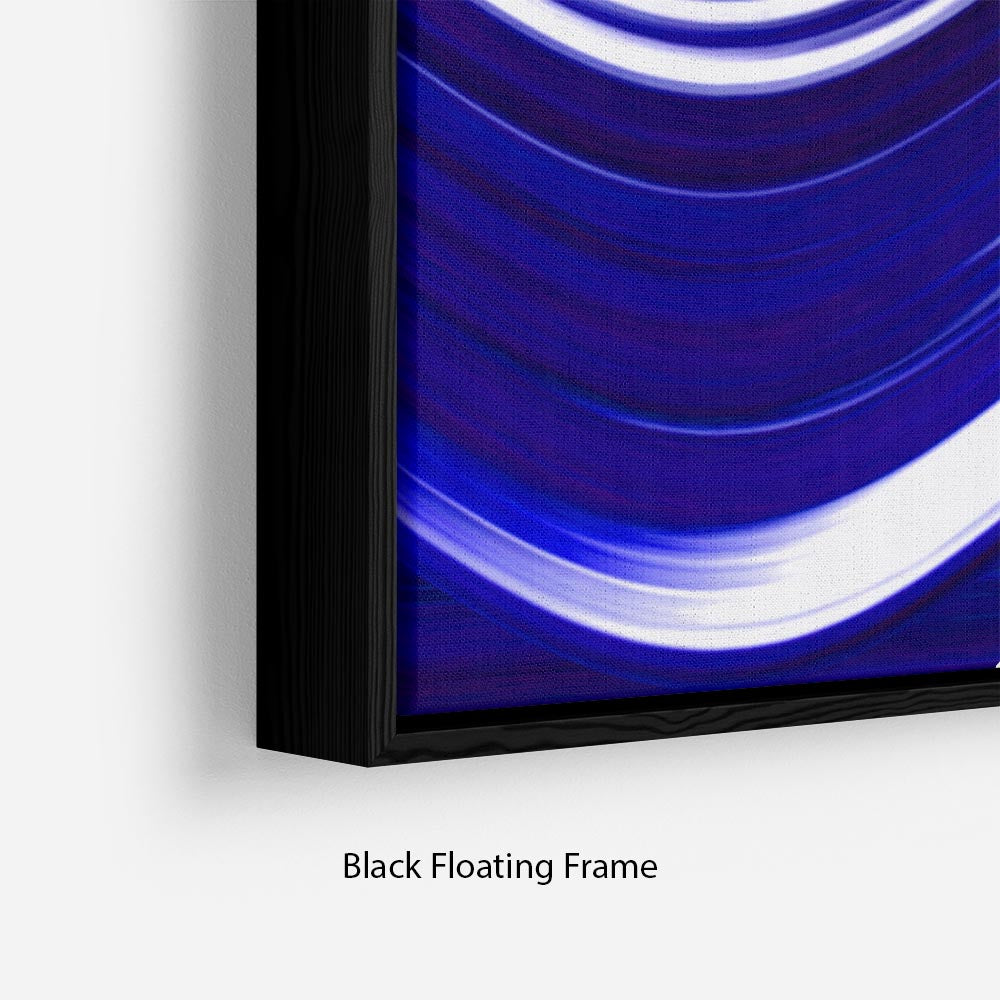 Blue Wave Floating Frame Canvas - Canvas Art Rocks - 2
