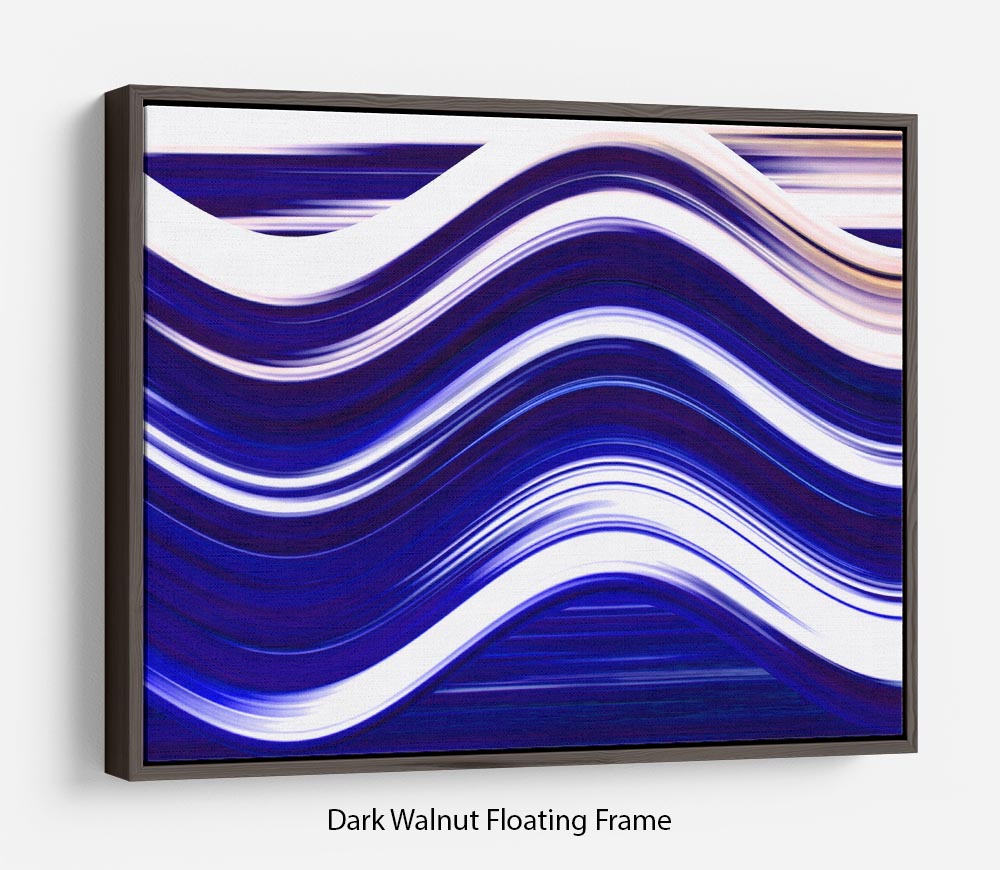 Blue Wave Floating Frame Canvas - Canvas Art Rocks - 5