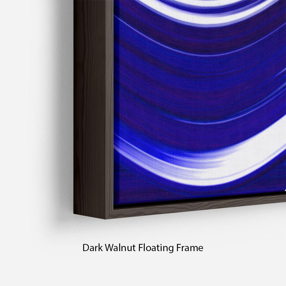 Blue Wave Floating Frame Canvas - Canvas Art Rocks - 6