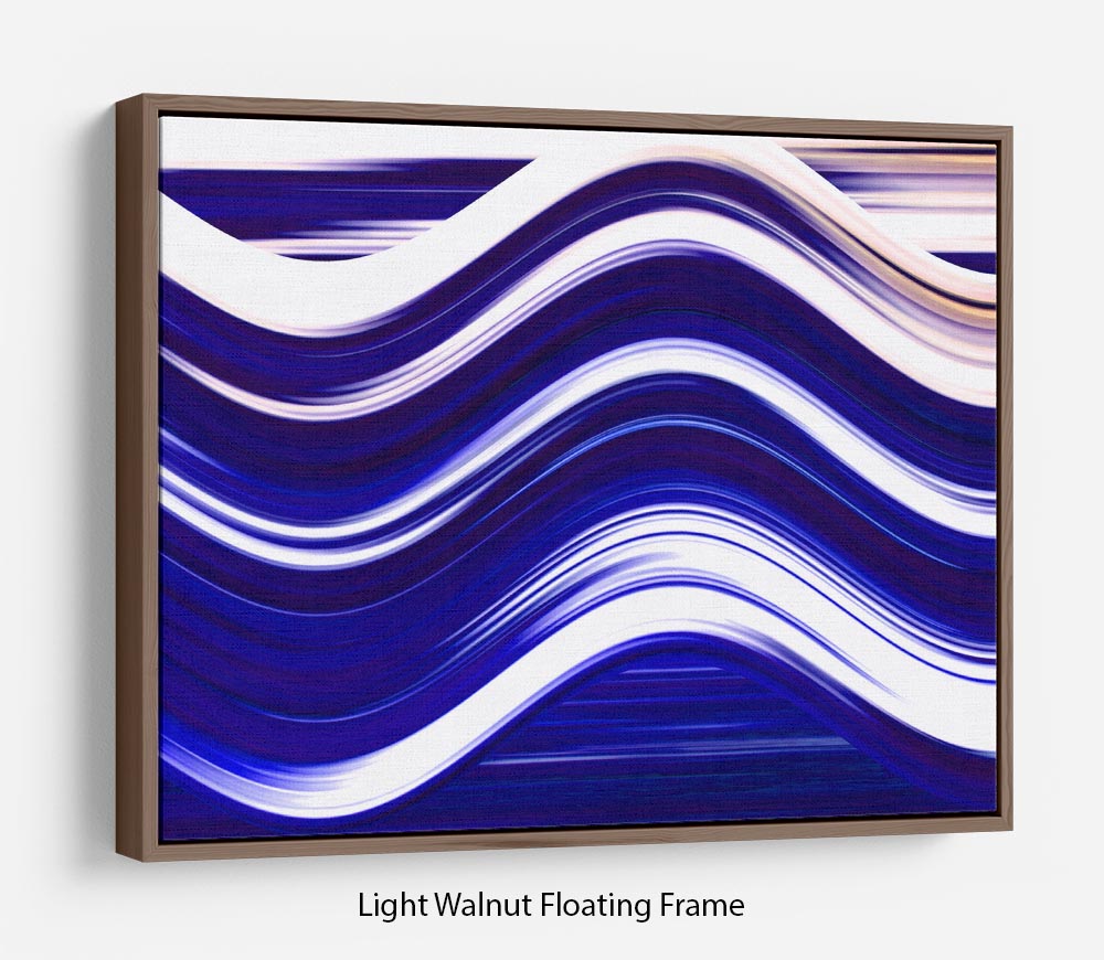 Blue Wave Floating Frame Canvas - Canvas Art Rocks 7
