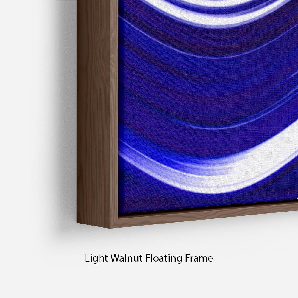 Blue Wave Floating Frame Canvas - Canvas Art Rocks - 8