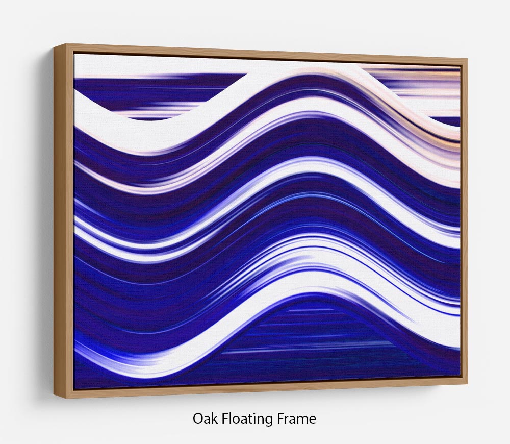 Blue Wave Floating Frame Canvas - Canvas Art Rocks - 9