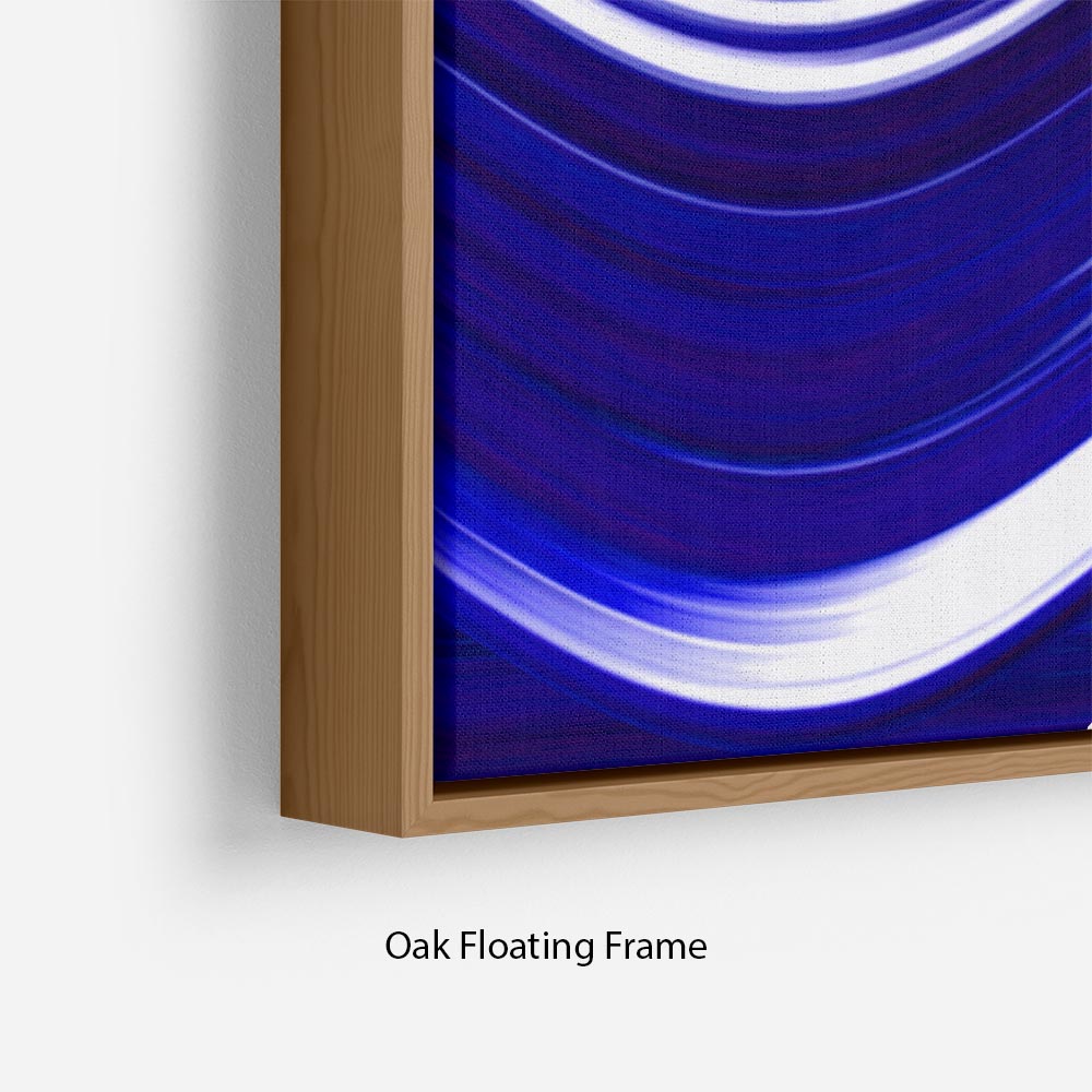 Blue Wave Floating Frame Canvas - Canvas Art Rocks - 10