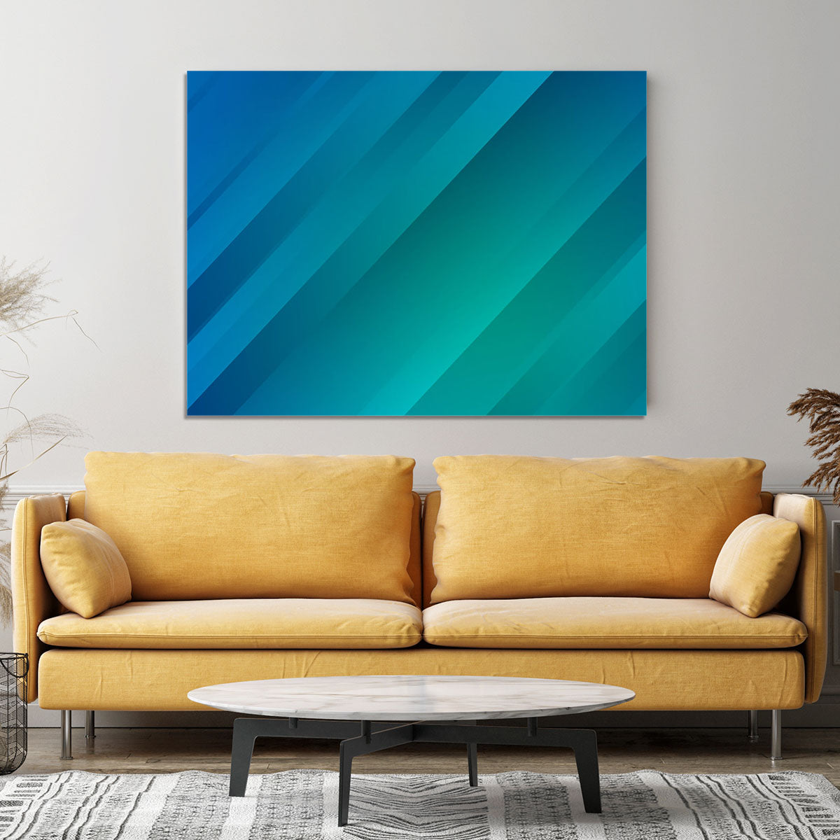 Blue and Green Canvas Print or Poster - Canvas Art Rocks - 4