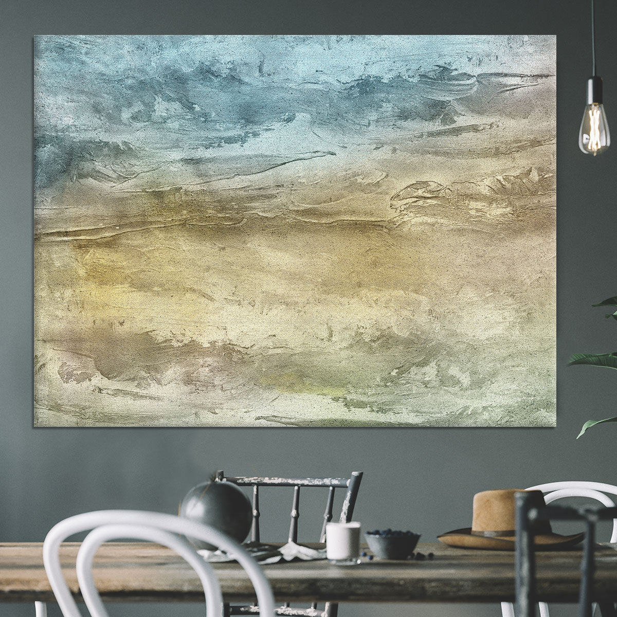 Blue and Grey Painting Canvas Print or Poster - Canvas Art Rocks - 3