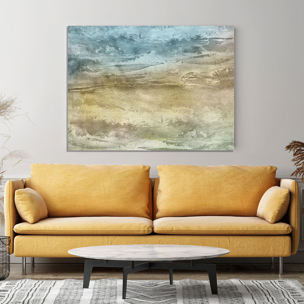 Blue and Grey Painting Canvas Print or Poster - Canvas Art Rocks - 4