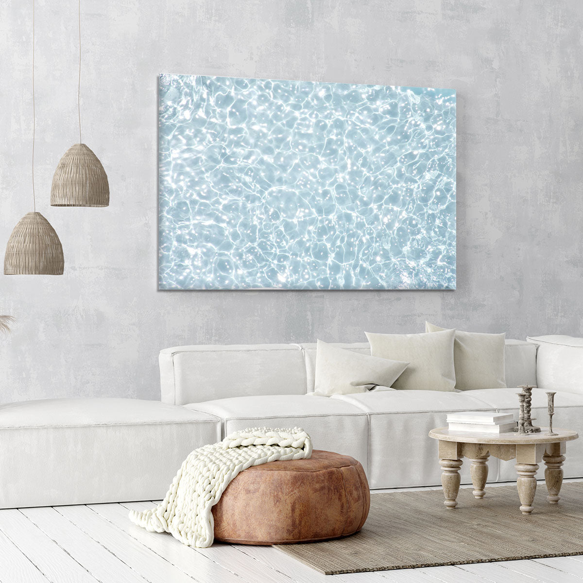 Blue water texture Canvas Print or Poster - Canvas Art Rocks - 6