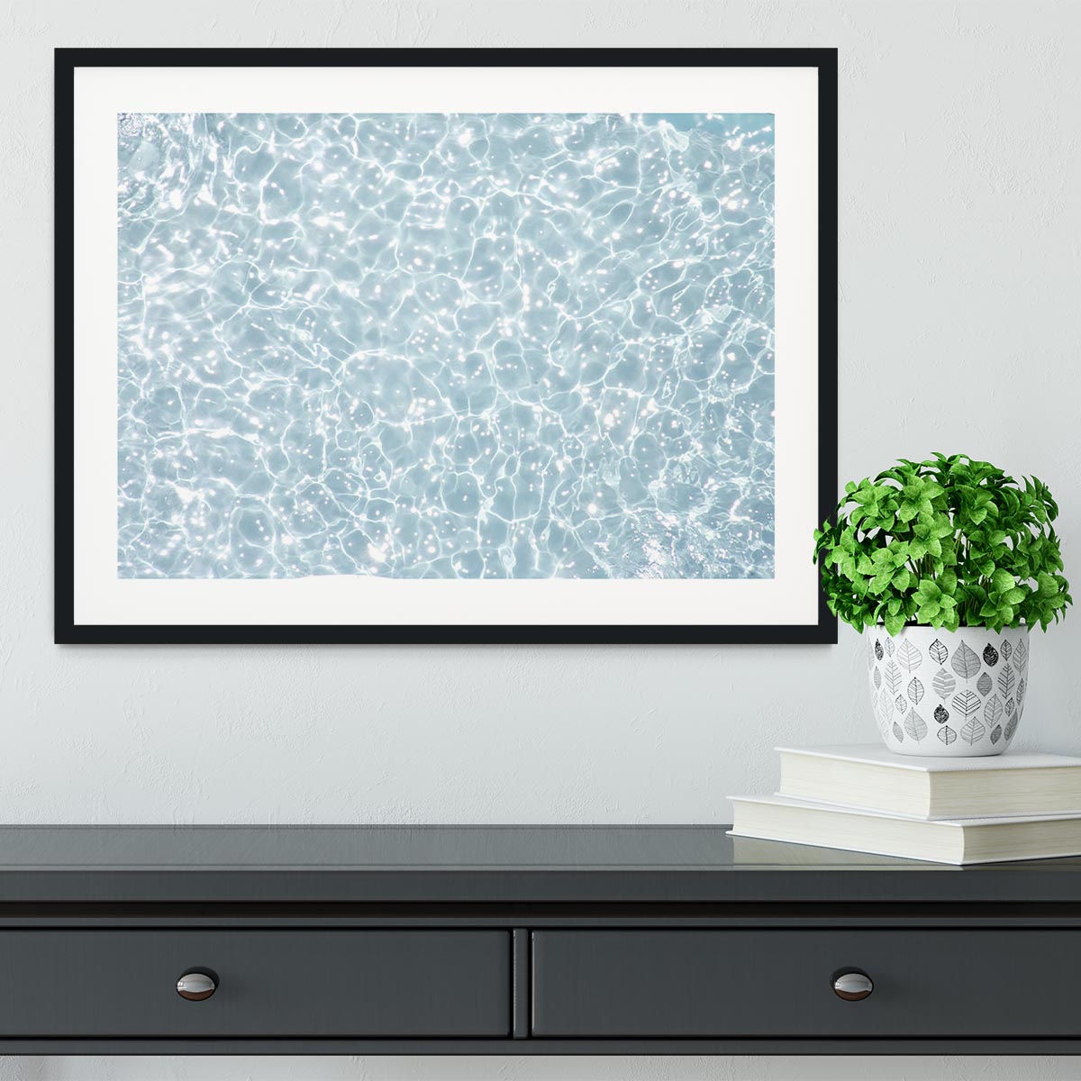 Blue water texture Framed Print - Canvas Art Rocks - 1