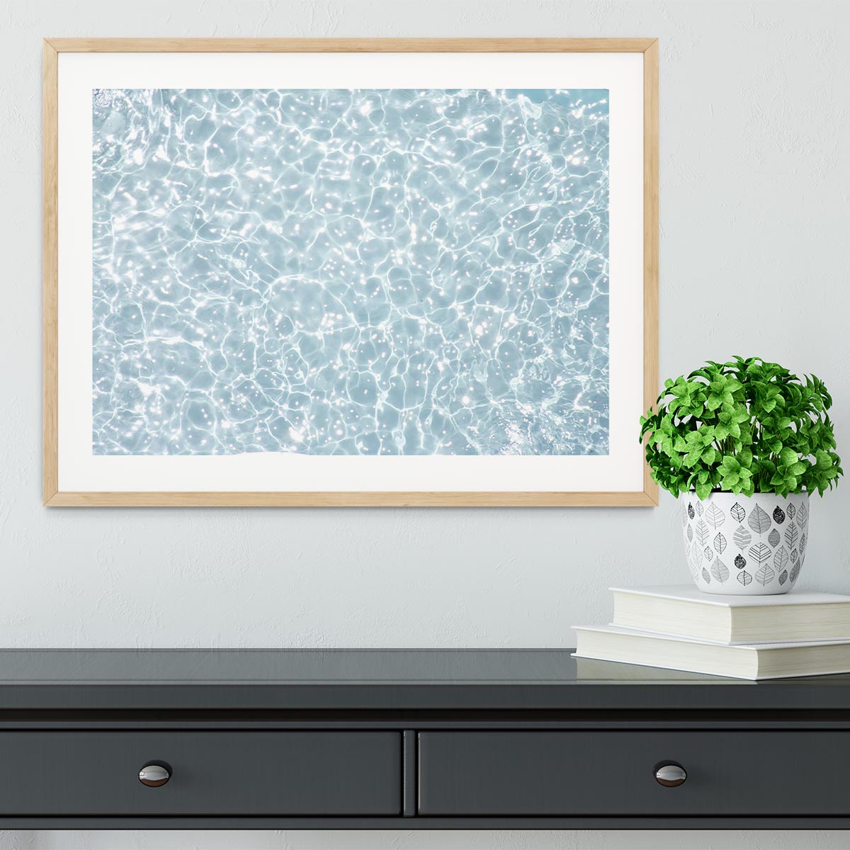 Blue water texture Framed Print - Canvas Art Rocks - 3