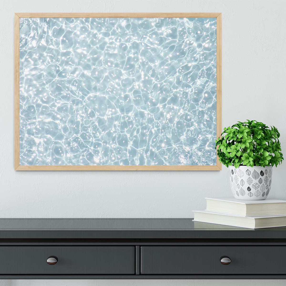 Blue water texture Framed Print - Canvas Art Rocks - 4