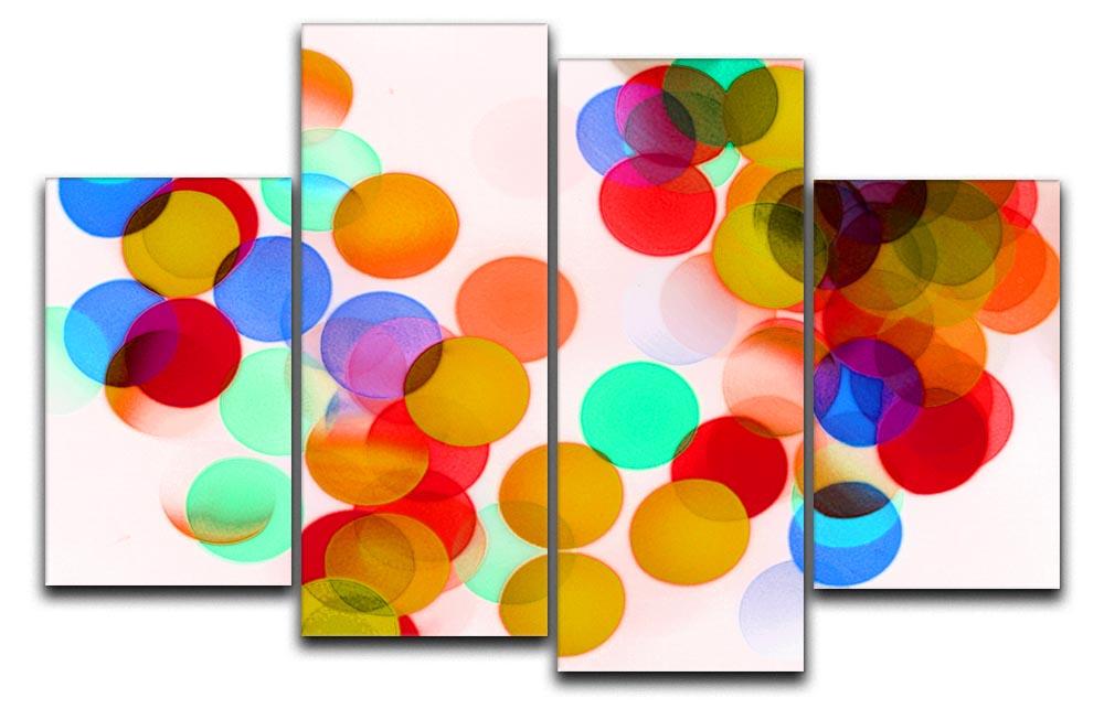 Blurred Lights 4 Split Panel Canvas  - Canvas Art Rocks - 1