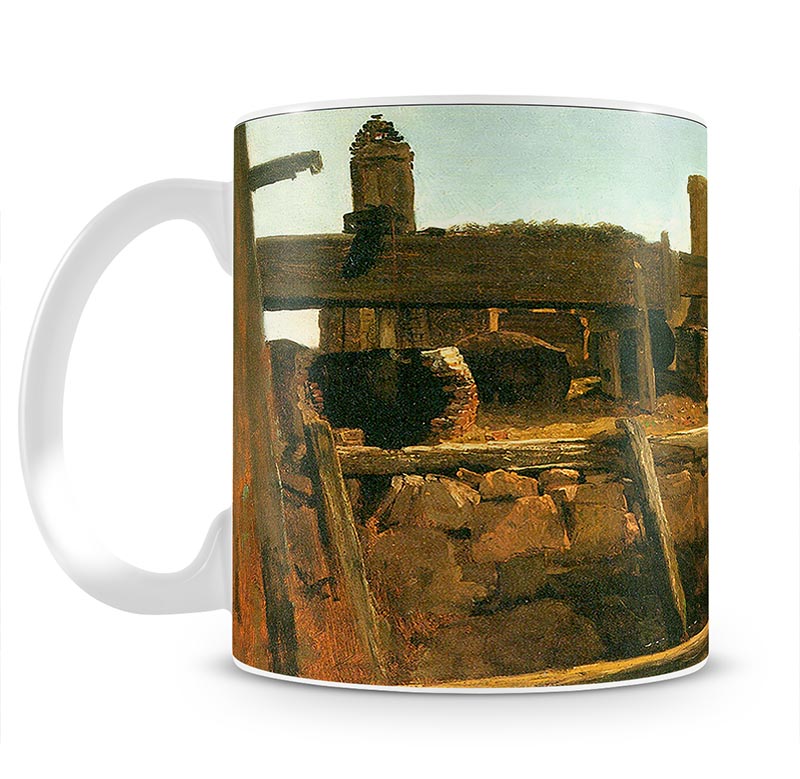 Boat at the dock by Bierstadt Mug - Canvas Art Rocks - 1