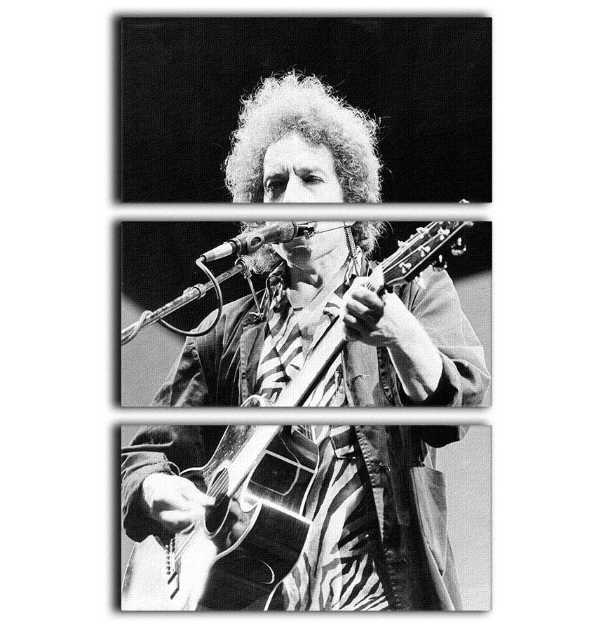 Bob Dylan 1984 3 Split Panel Canvas Print - Canvas Art Rocks - 1