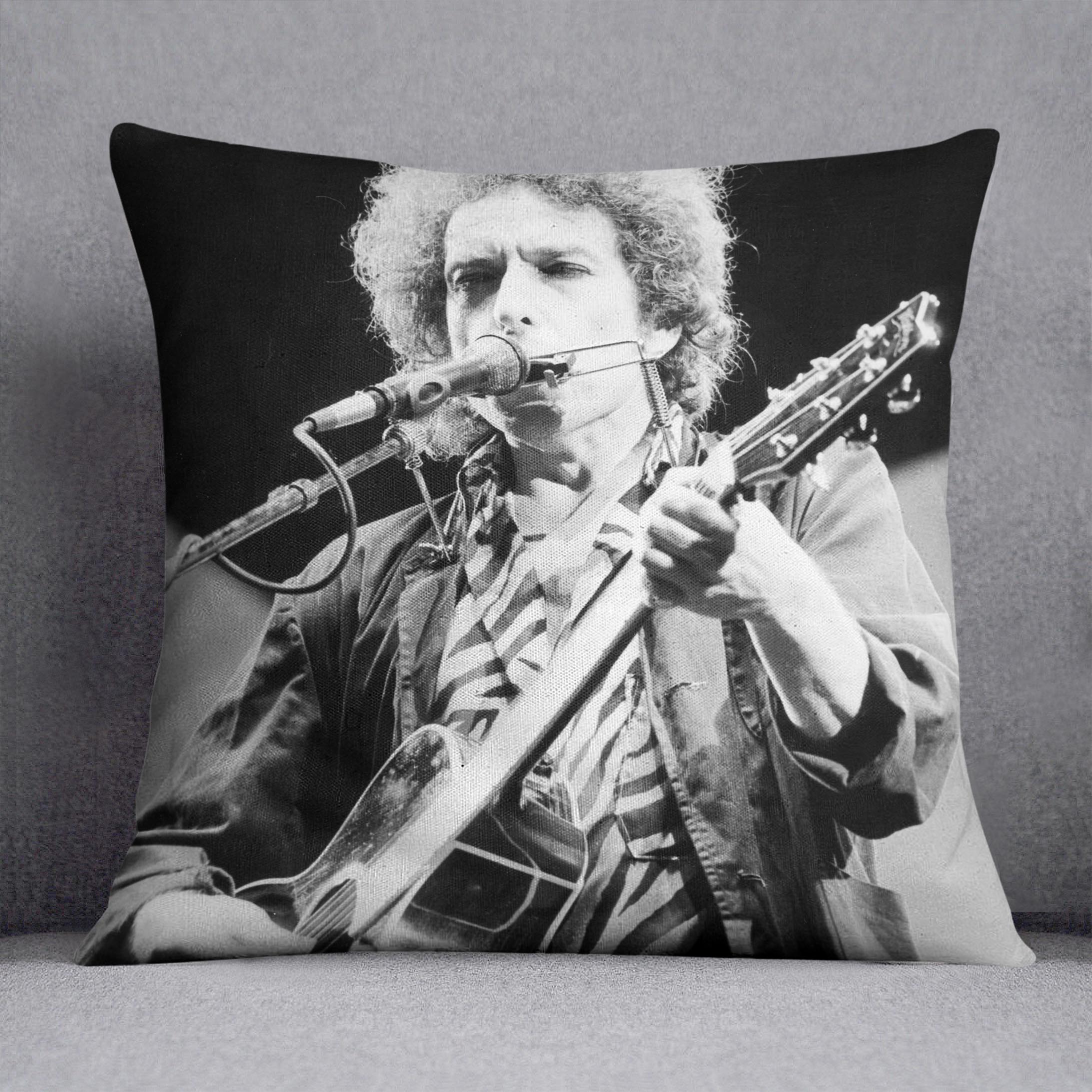Bob Dylan 1984 Cushion - Canvas Art Rocks - 1
