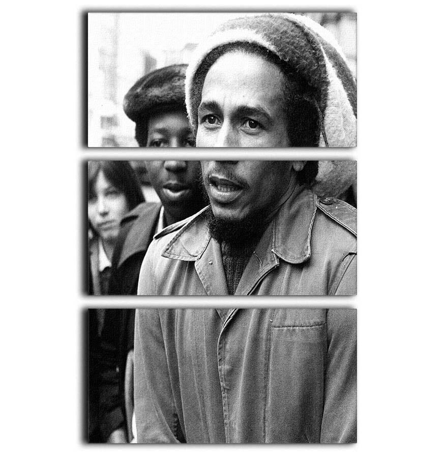 Bob Marley in London 3 Split Panel Canvas Print - Canvas Art Rocks - 1