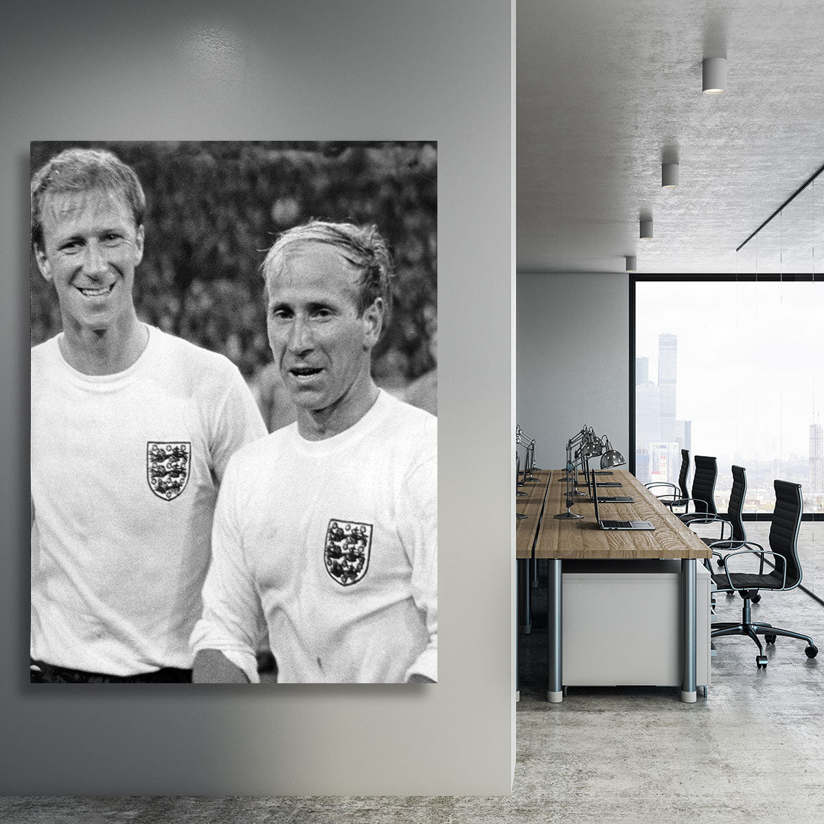 Bobby and Jack Charlton Canvas Print or Poster - Canvas Art Rocks - 3