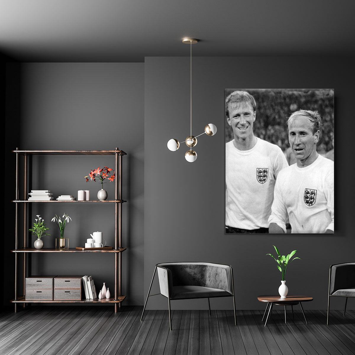 Bobby and Jack Charlton Canvas Print or Poster - Canvas Art Rocks - 5