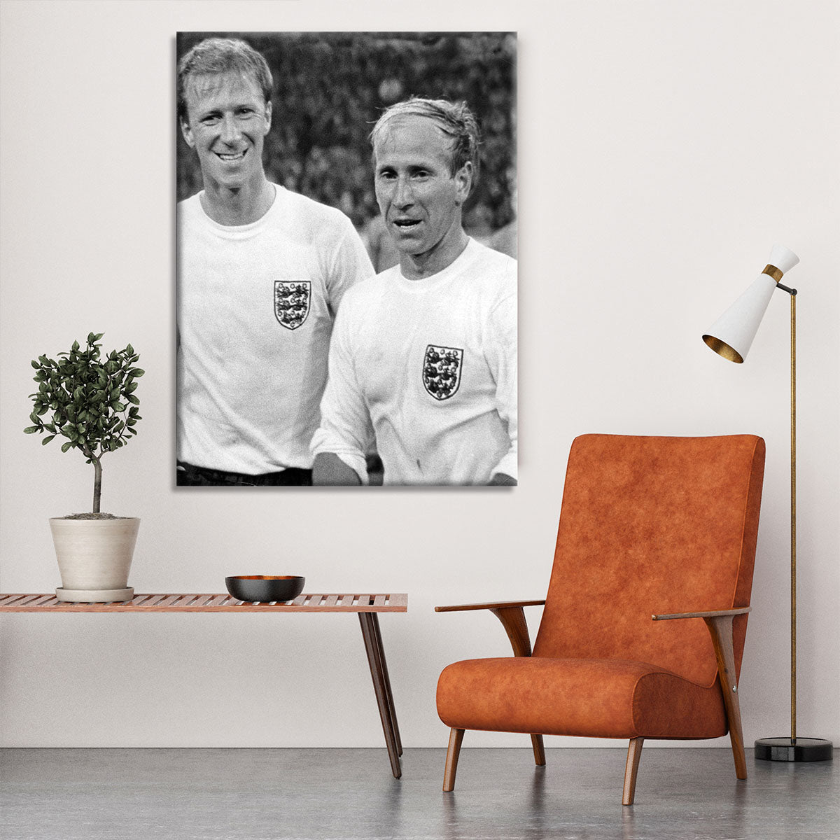 Bobby and Jack Charlton Canvas Print or Poster - Canvas Art Rocks - 6