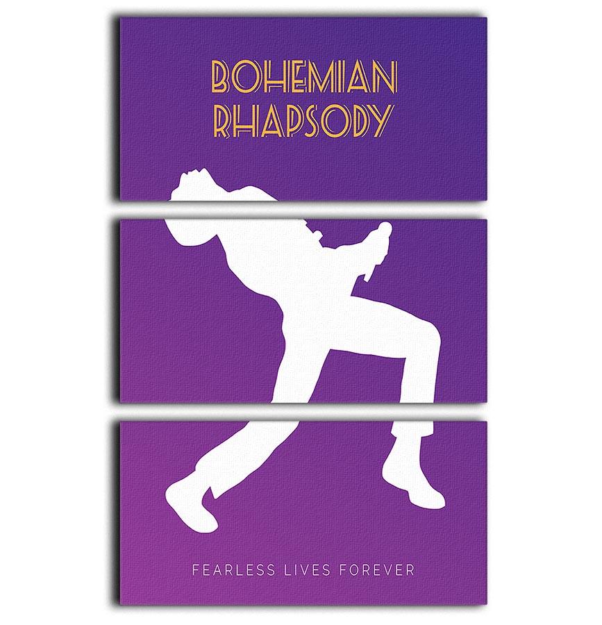 Bohemian Rhapsody Minimal Movie 3 Split Panel Canvas Print - Canvas Art Rocks - 1