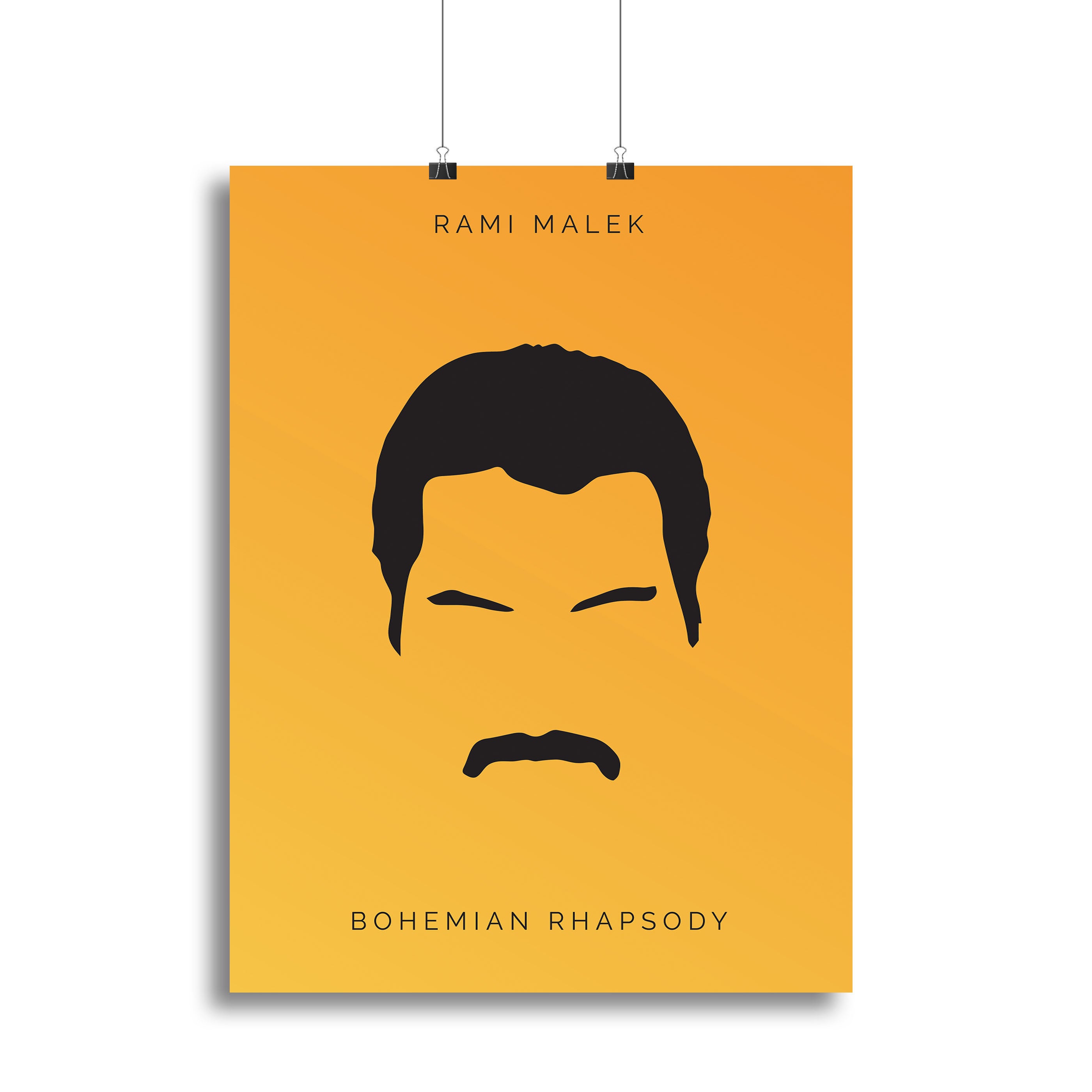 Bohemian Rhapsody Rami Malek Minimal Movie Canvas Print or Poster - Canvas Art Rocks - 2
