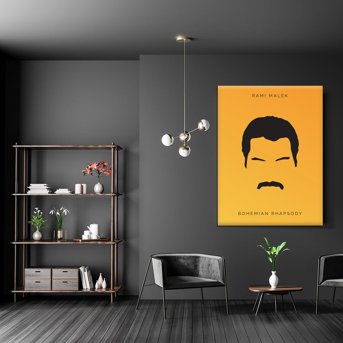Bohemian Rhapsody Rami Malek Minimal Movie Canvas Print or Poster - Canvas Art Rocks - 5