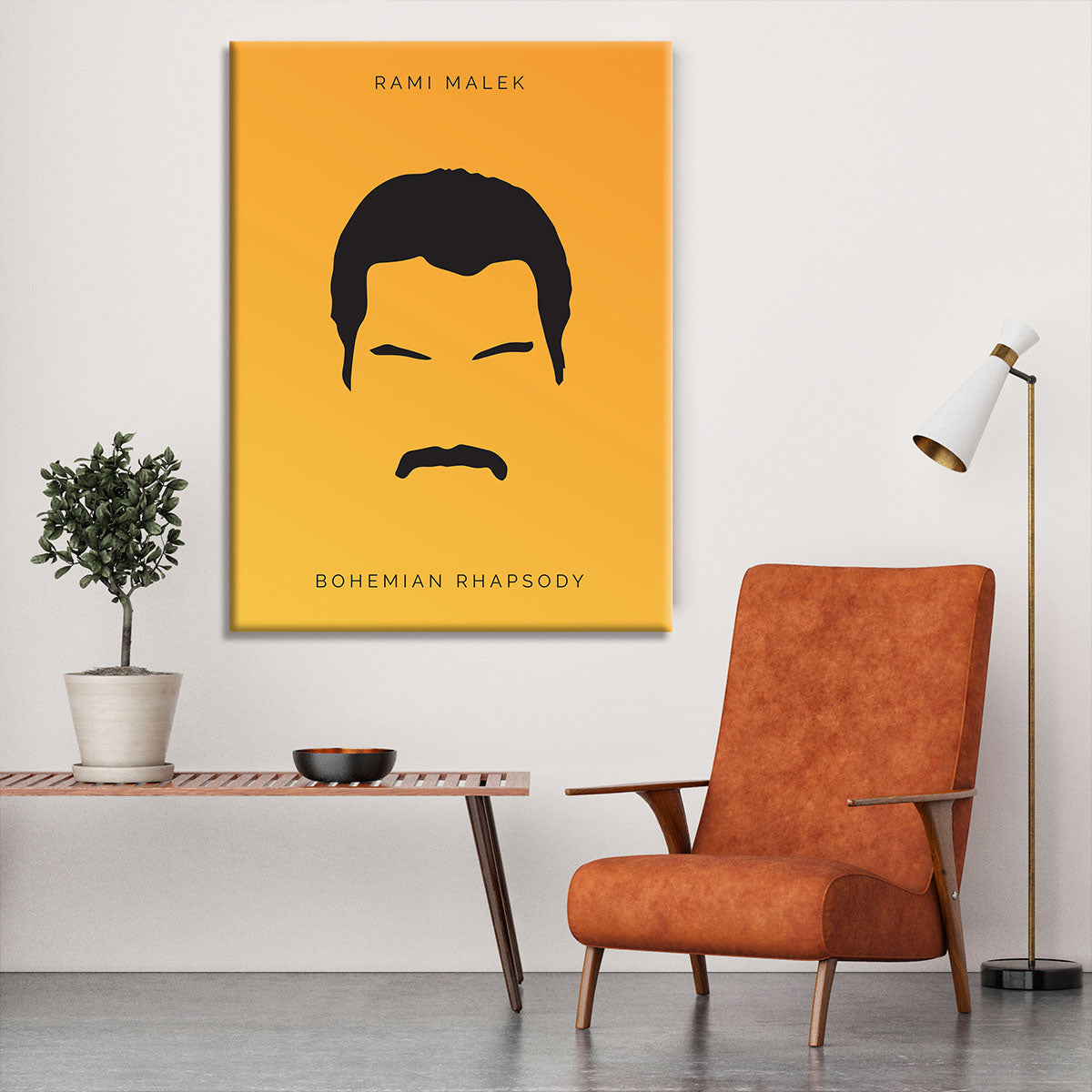 Bohemian Rhapsody Rami Malek Minimal Movie Canvas Print or Poster - Canvas Art Rocks - 6